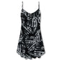 Skull Life And Death Quote – Women's Summer Sleeveless V-Neck Camisole Dress