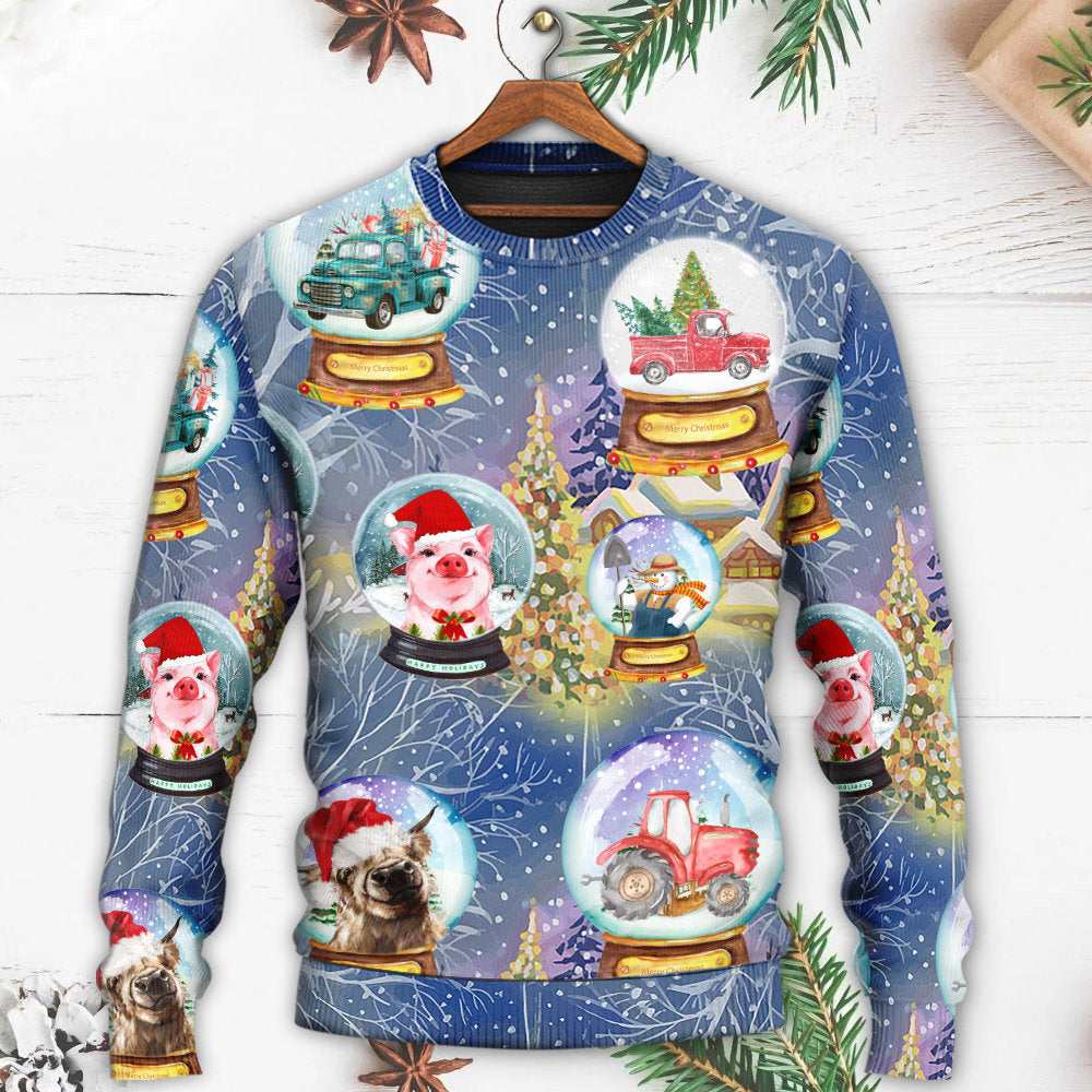 Christmas Farmer Funny Holiday Style – Sweater - Ugly Christmas Sweater