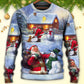 Christmas Santa Love Snowman Village – Sweater - Ugly Christmas Sweater