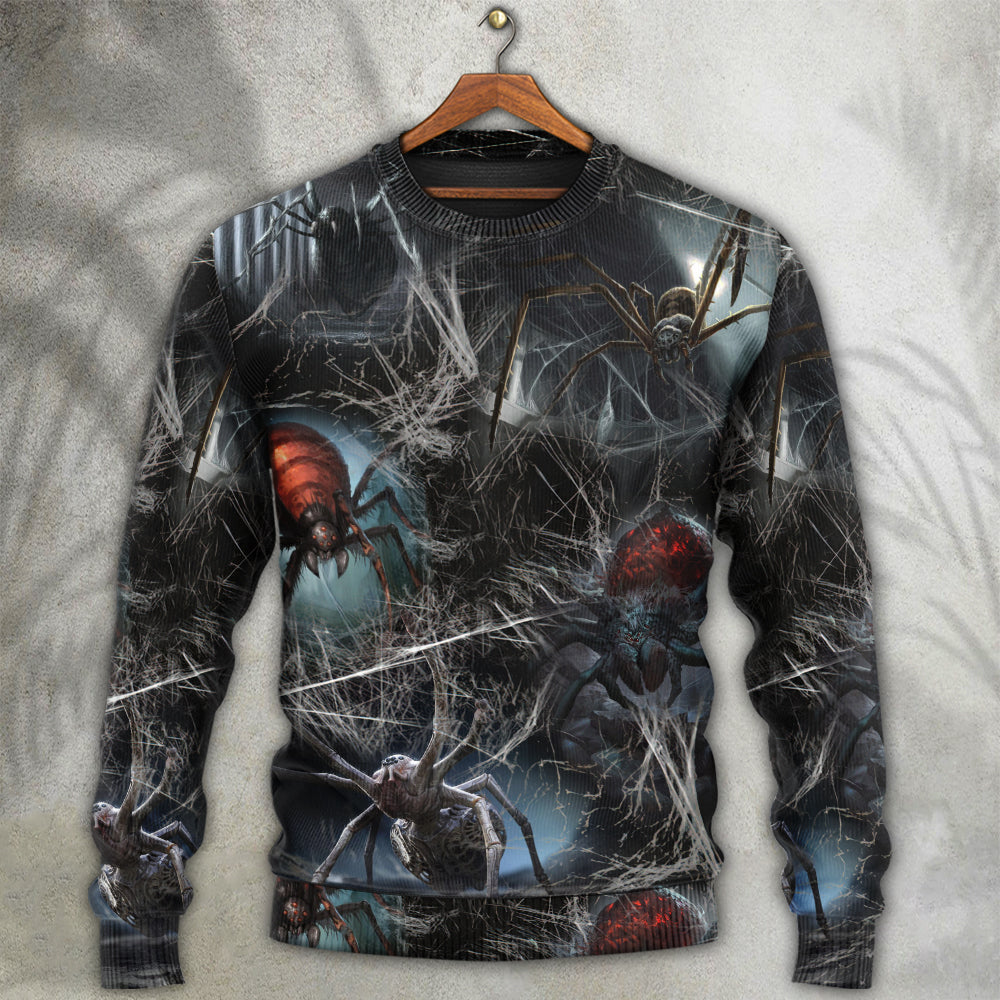 Halloween Spider Dark Fantasy Art – Sweater - Ugly Christmas Sweater