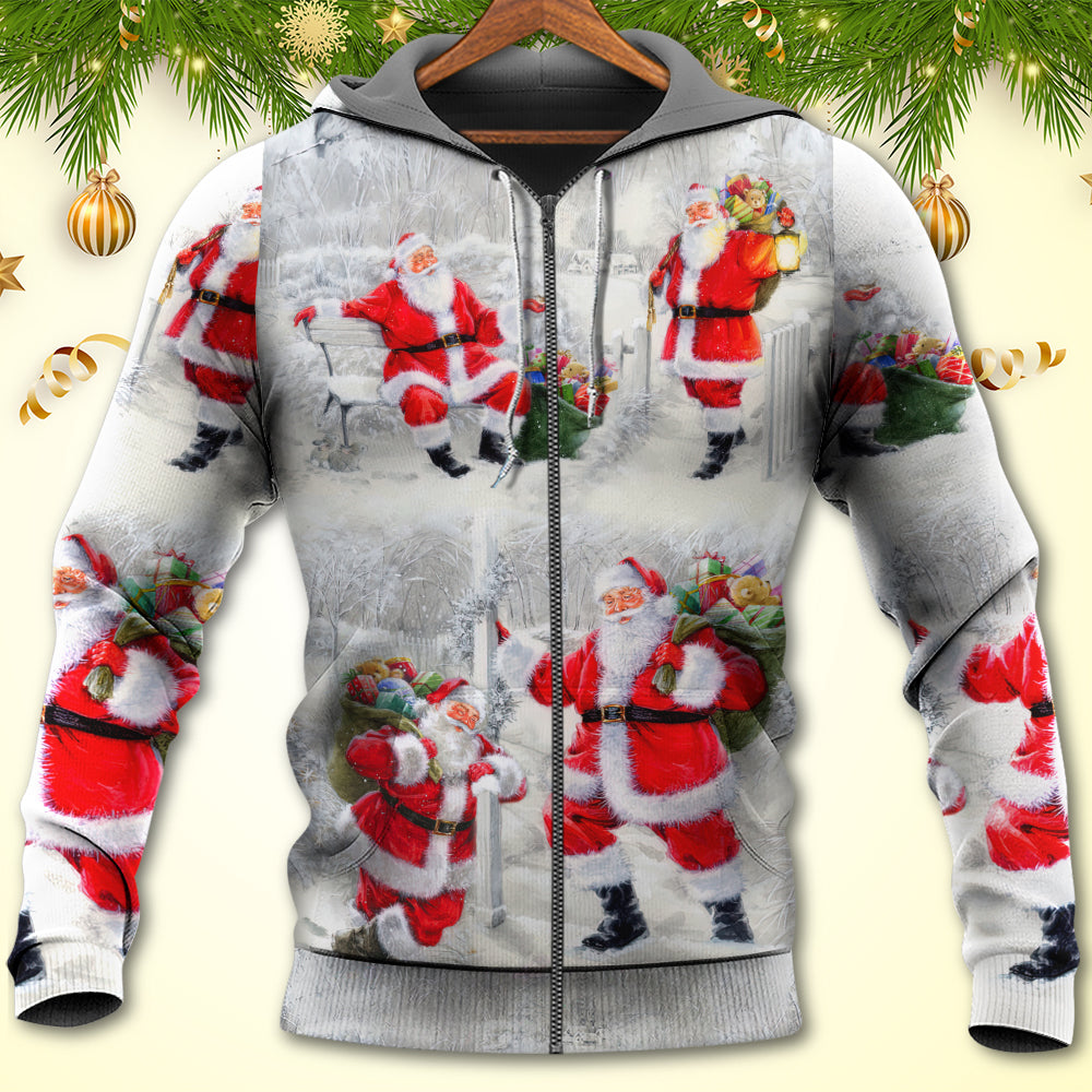 Christmas Santa Always With You Art Style - Hoodie