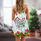 Christmas Sewing Machine Happy Place – Women's Summer Sleeveless V-Neck Camisole Dress