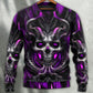 Dark Purple Fire Lightning Skull – Sweater - Ugly Christmas Sweater