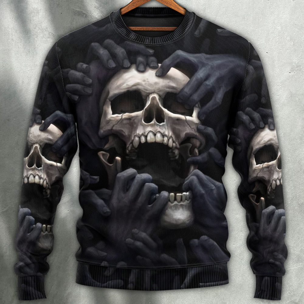 Dark Screaming Skull Fantasy Art – Sweater - Ugly Christmas Sweater