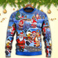 Christmas Santa Drunk Beer Troll Cheerful Holiday Art – Sweater - Ugly Christmas Sweater