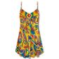 Colorful Pride Celebration Art – Women's Summer Sleeveless V-Neck Camisole Dress