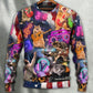 Cat Rocker Independence Day Style – Sweater - Ugly Christmas Sweater