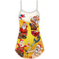 Funny Santa Beer Party – Women's Summer Sleeveless V-Neck Camisole Dress