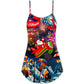 Christmas Airplane Holiday Greeting – Women's Summer Sleeveless V-Neck Camisole Dress