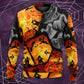Halloween Ghost Pumpkin Night Art – Sweater - Ugly Christmas Sweater
