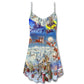 Christmas Be Santa Be Kind – Women's Summer Sleeveless V-Neck Camisole Dress