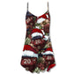 D20 Witch Dice Christmas Vibe – Women's Summer Sleeveless V-Neck Camisole Dress