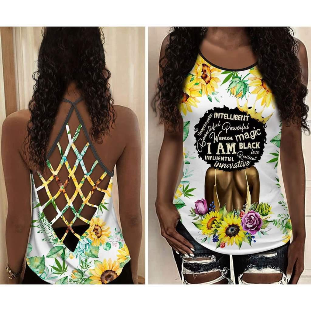 Black Woman Love Peace Strong Identity Edition – Hollow Tank Top