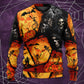 Halloween Skull Pumpkin Night Art – Sweater - Ugly Christmas Sweater