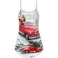 Santa Red Truck Christmas – Women's Summer Sleeveless V-Neck Camisole Dress
