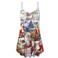 Christmas Santa Funny Quote – Women's Summer Sleeveless V-Neck Camisole Dress