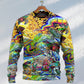Hippie Turtle Colorful Peace Art – Sweater - Ugly Christmas Sweater