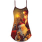 Christmas Spirit Of Santa Art – Women's Summer Sleeveless V-Neck Camisole Dress