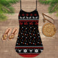 Nordic Warrior Red And White – Women's Summer Sleeveless V-Neck Camisole Dress