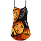 Halloween Skull Pumpkin Scary – Women's Summer Sleeveless V-Neck Camisole Dress