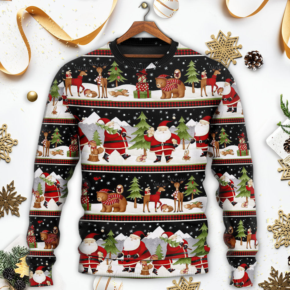 Christmas Happy Night With Santa Friends – Sweater - Ugly Christmas Sweater