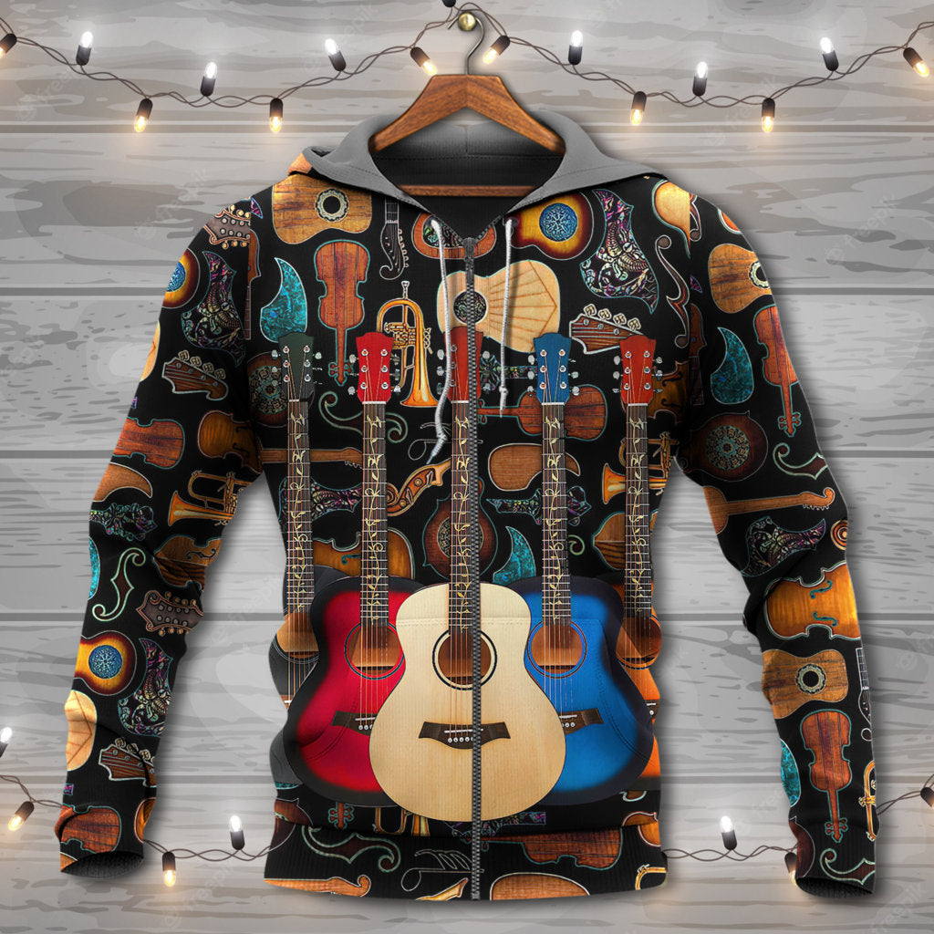 Guitar Lover Happy Music Life - Hoodie