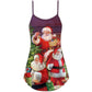 Happy Santa Christmas Gift – Women's Summer Sleeveless V-Neck Camisole Dress