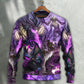 Purple Dragon Skull Lightning Fantasy Art – Sweater - Ugly Christmas Sweater