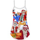 Christmas Santa Dancing Star – Women's Summer Sleeveless V-Neck Camisole Dress