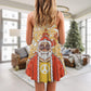 Groovy Santa Holiday – Women's Summer Sleeveless V-Neck Camisole Dress