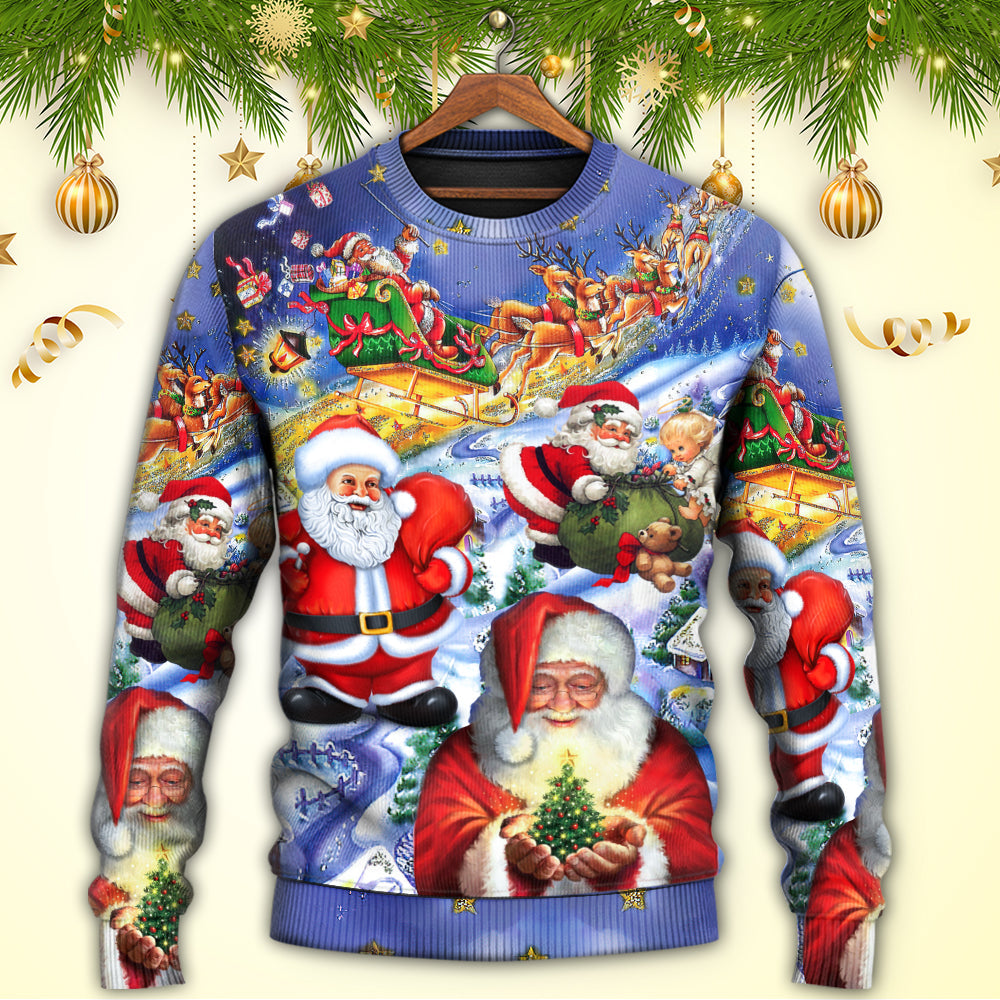 Christmas Funny Santa Happy Xmas Is Coming – Sweater - Ugly Christmas Sweater