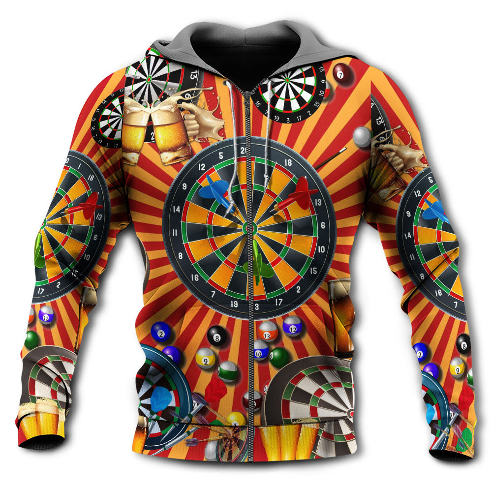 Darts Player Beer Life - 3D Hoodie
