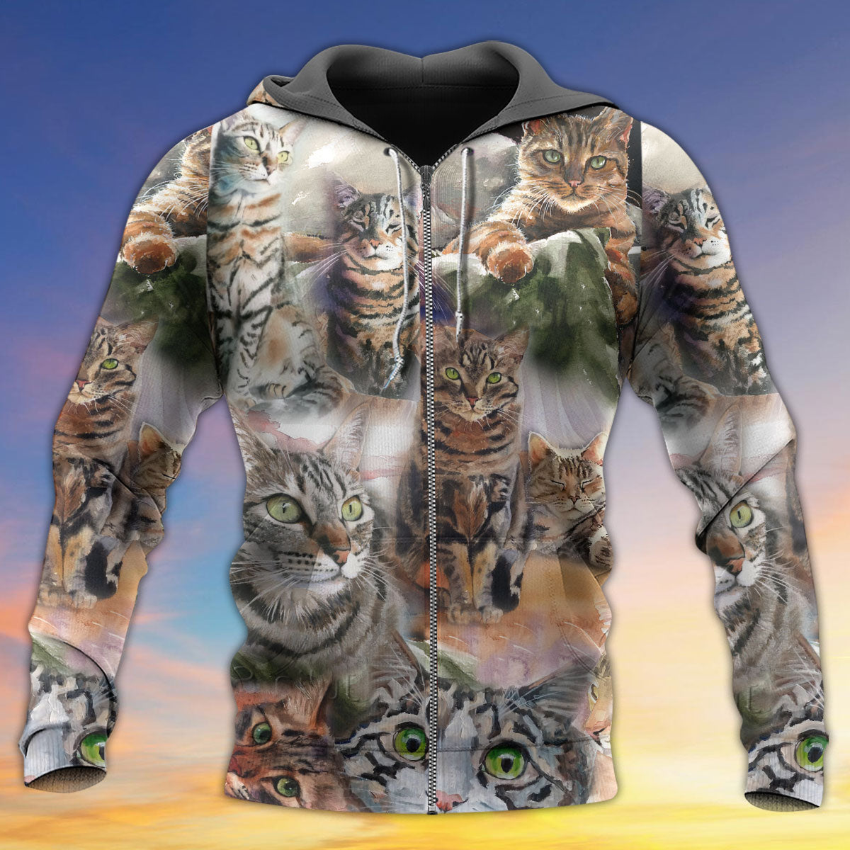 Tabby Cat Daily Portrait Art – 3D Hoodie