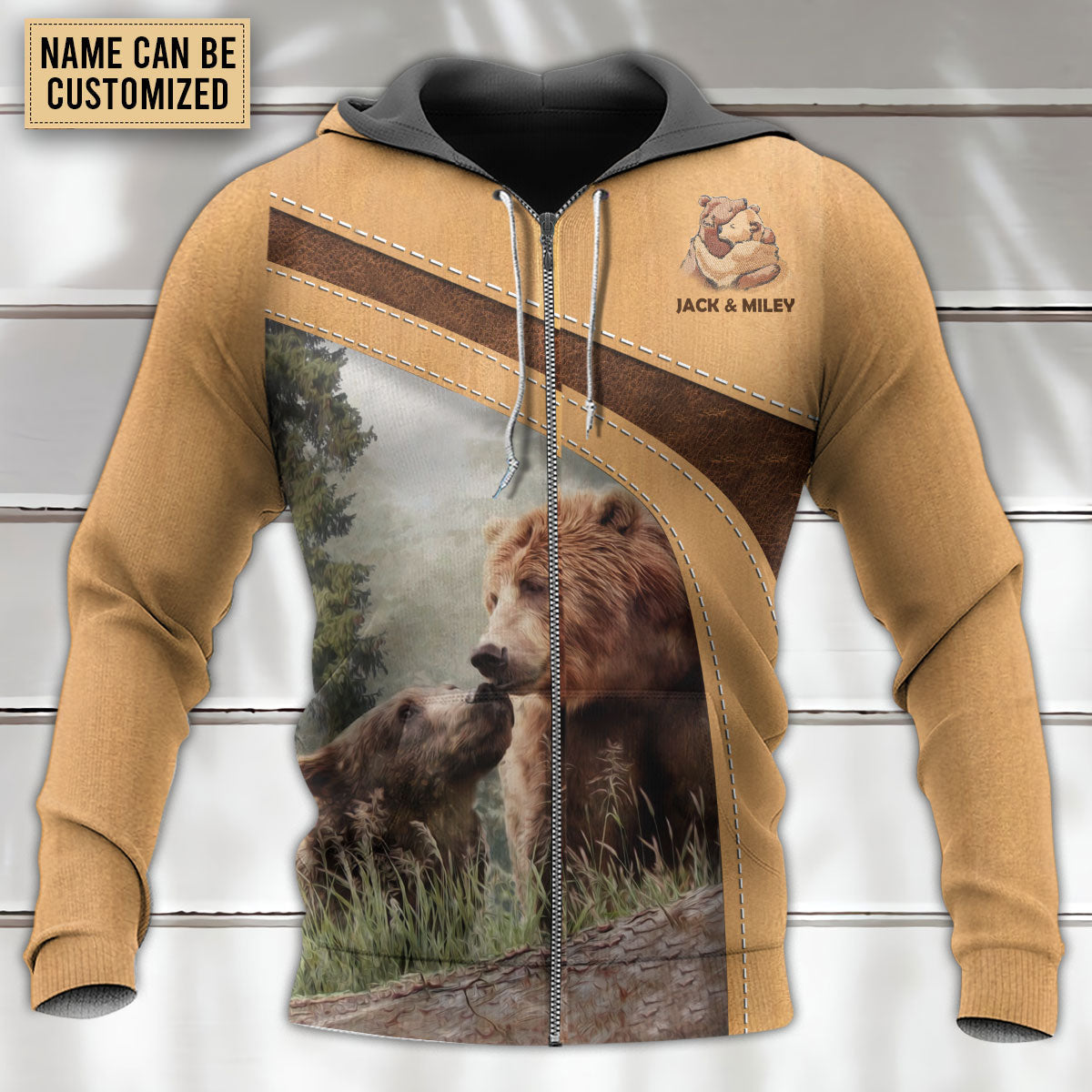 Old Bear And Honey Personalized - 3D Hoodie