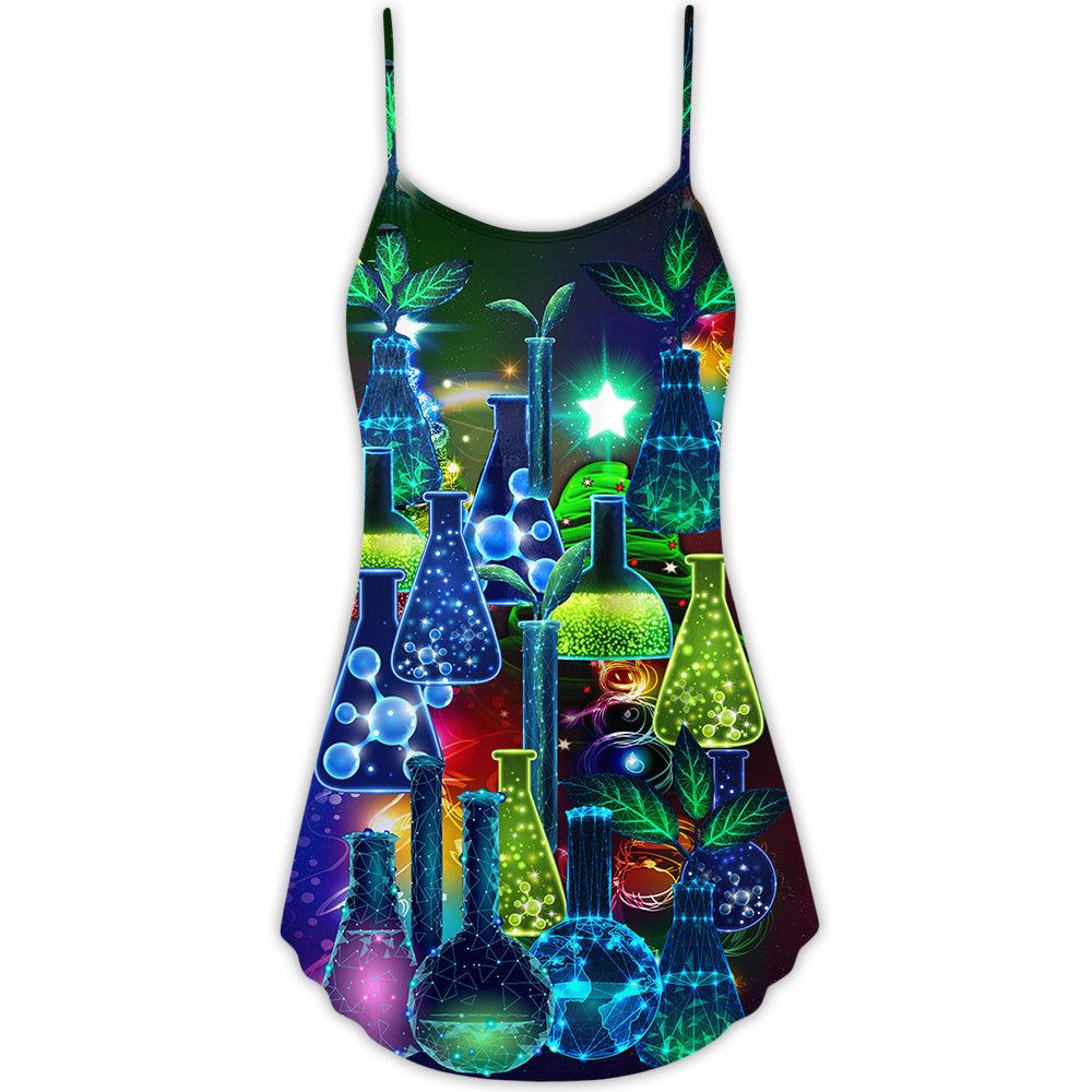 Chemistry Magic Is Real – Women's Summer Sleeveless V-Neck Camisole Dress