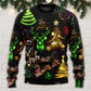 Christmas Neon Tree And Snowman Cool – Sweater - Ugly Christmas Sweater