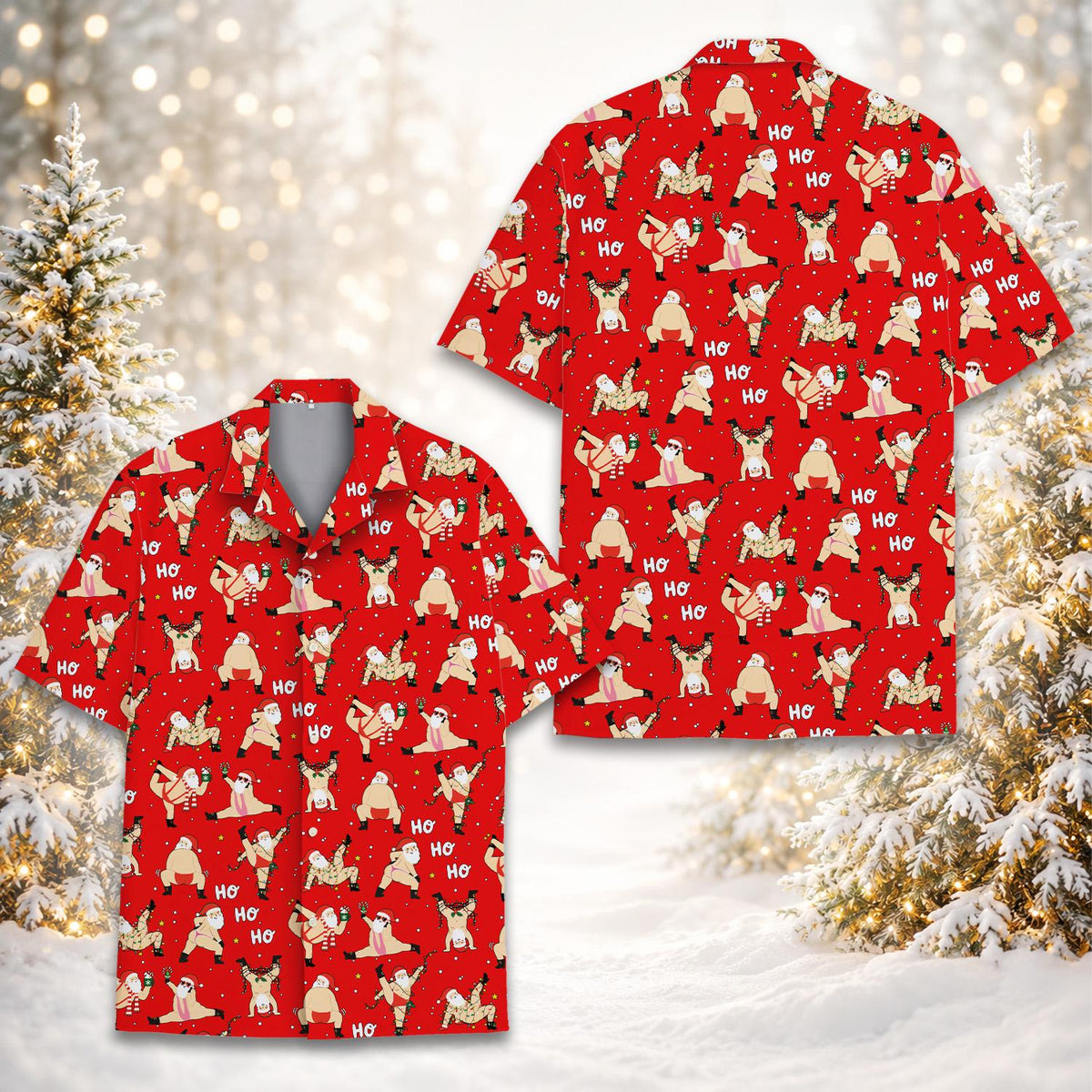Funny Santa Ho Ho Ho Christmas Holiday 1 – Hawaiian Shirt