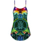 Nordic Green Christmas Style – Women's Summer Sleeveless V-Neck Camisole Dress