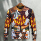 Halloween Boo Pumpkin Fantasy Art – Sweater - Ugly Christmas Sweater