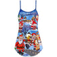 Santa Beer Merry Xmas – Women's Summer Sleeveless V-Neck Camisole Dress