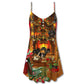 Chihuahua Home Love Christmas – Women's Summer Sleeveless V-Neck Camisole Dress
