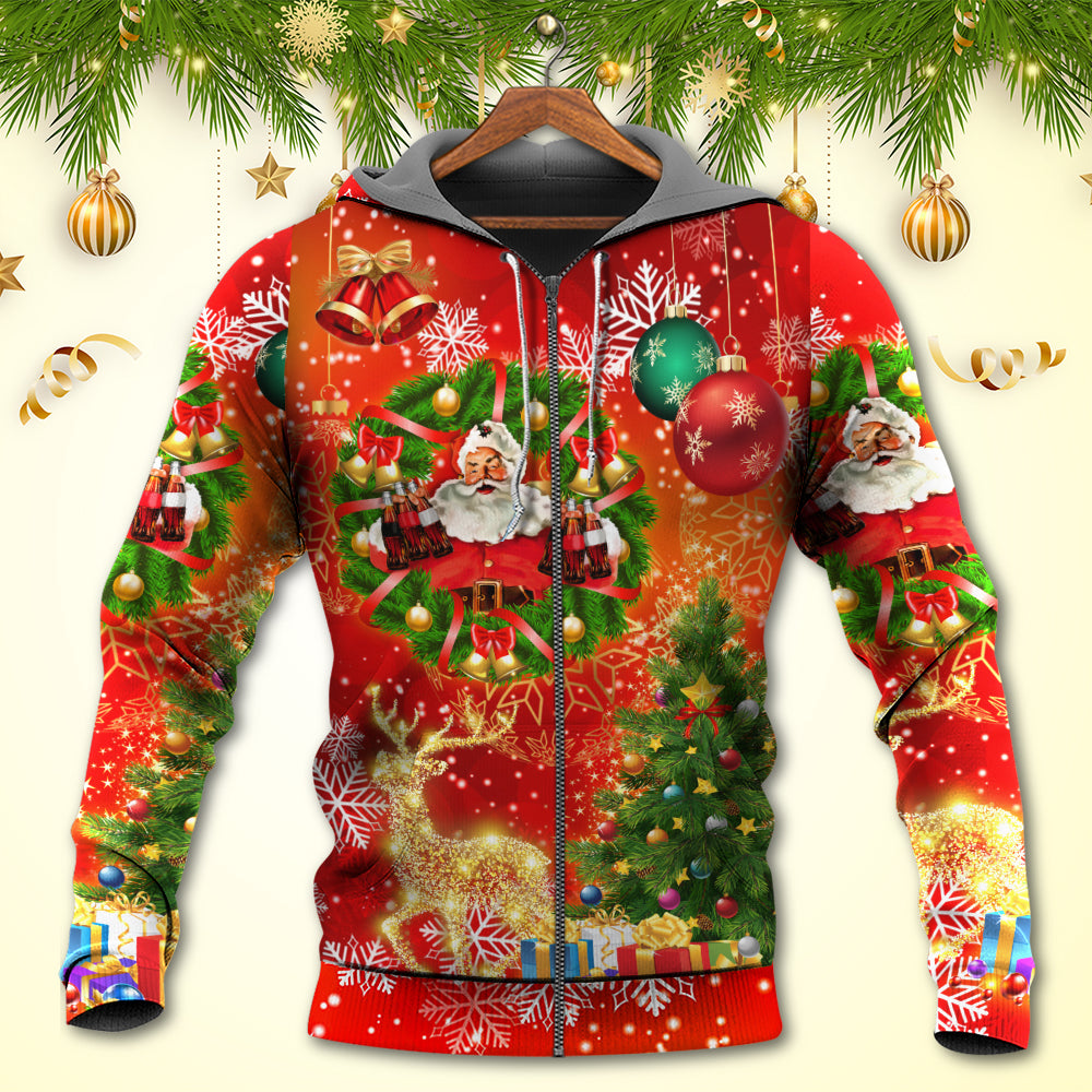Santa Tree Lights Christmas - 3D Hoodie