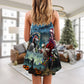 Christmas Santa Skull Holiday – Women's Summer Sleeveless V-Neck Camisole Dress