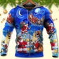 Christmas Santa Town Magic Night Art - Hoodie