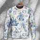 Vintage Sailboat Sea Monster Map Art – Sweater - Ugly Christmas Sweater