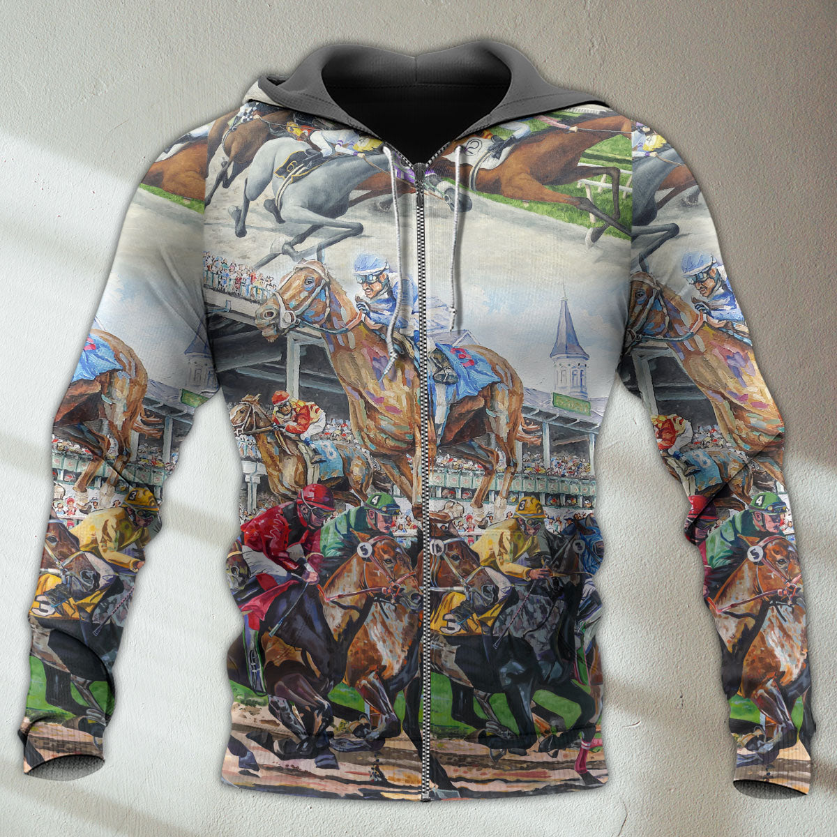 Horse Racing Be Strong Be Brave - 3D Hoodie