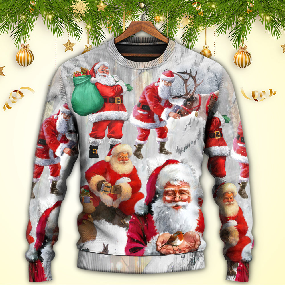 Christmas Santa Story Funny Art Style – Sweater - Ugly Christmas Sweater