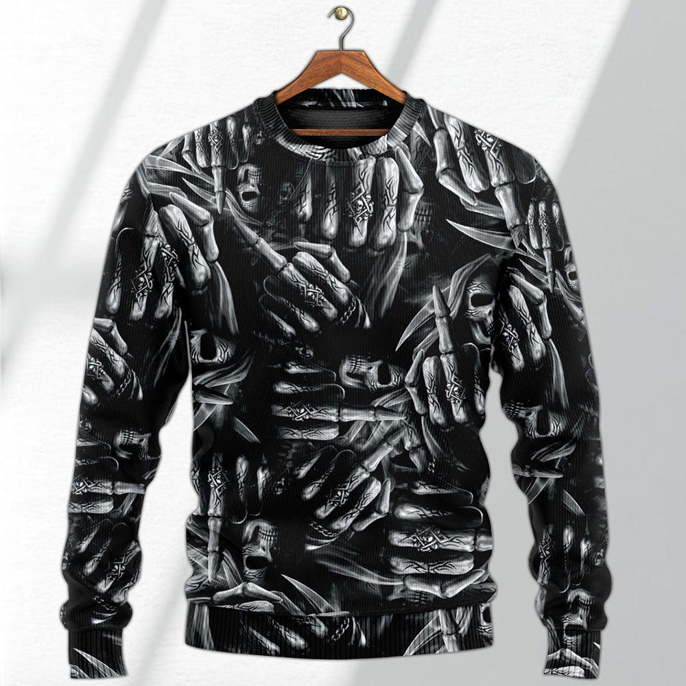 Skull Life Philosophy Dark Art – Sweater - Ugly Christmas Sweater