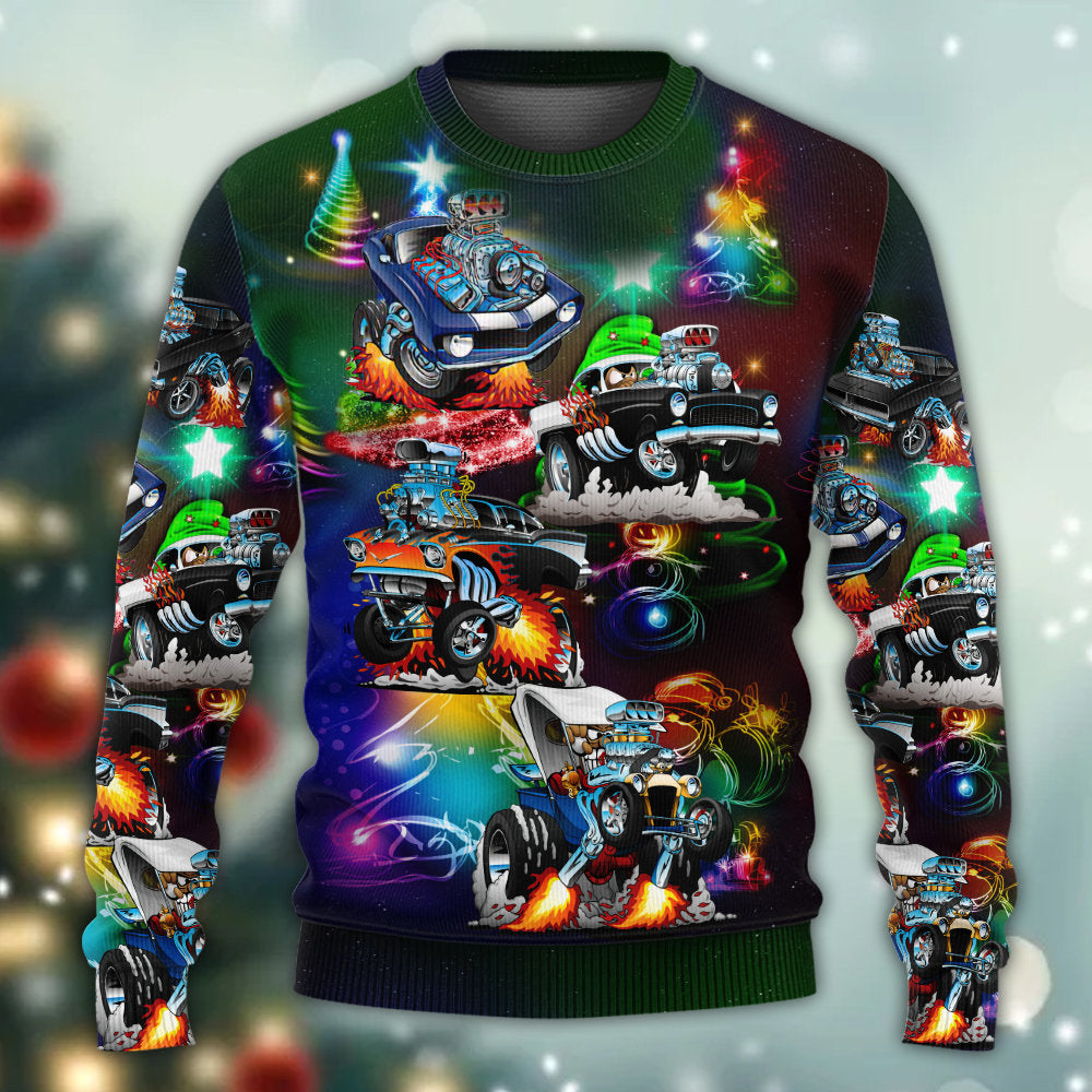 Car Christmas Neon Amazing Style – Sweater - Ugly Christmas Sweater