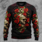Skull And Roses Artistic Style – Sweater - Ugly Christmas Sweater